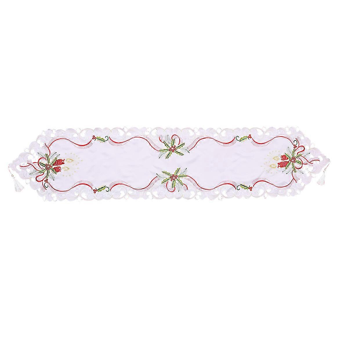 Christmas Tablecloth Embroidery Table Runner for Table Decoration