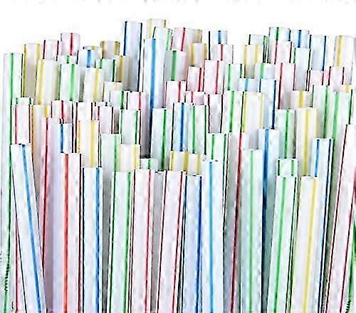 Straws 100 Drinking Straws Flexible Reusable Straws Multi Coloured Striped 25-26