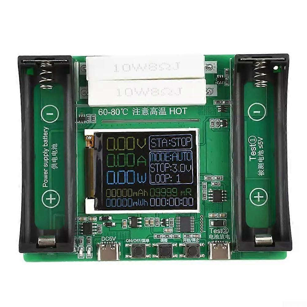 Lithium Battery Capacity Tester with Charge and Discharge Modes, TFT LCD Display, Adjustable Current