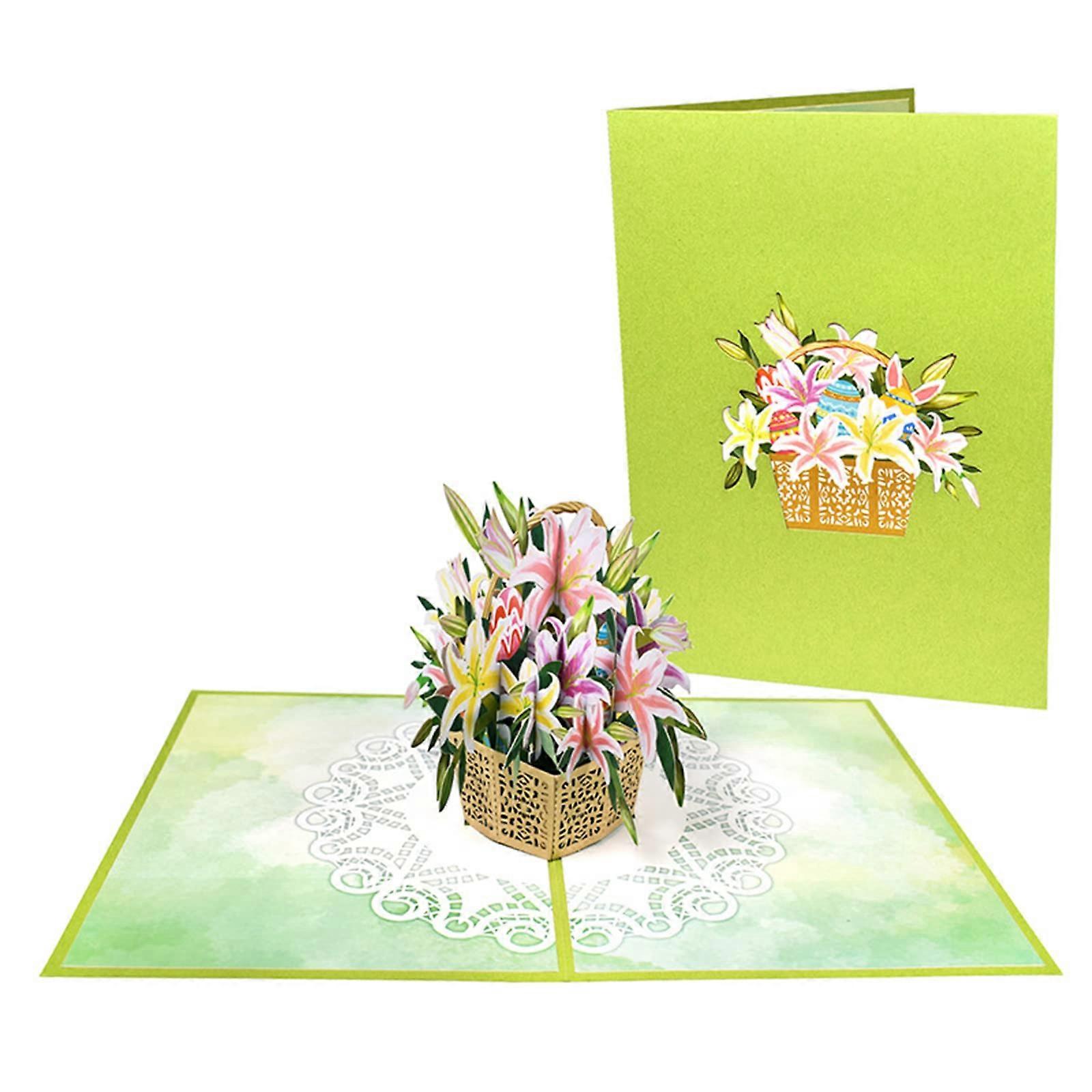 3D Handmade Easter Greeting Card Set with Warm Blessing Message for Holiday Celebrations
