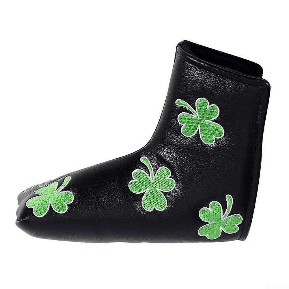 Golf Putter Headcover PU Leather Durable Lightweight Black with EyeCatching Pattern