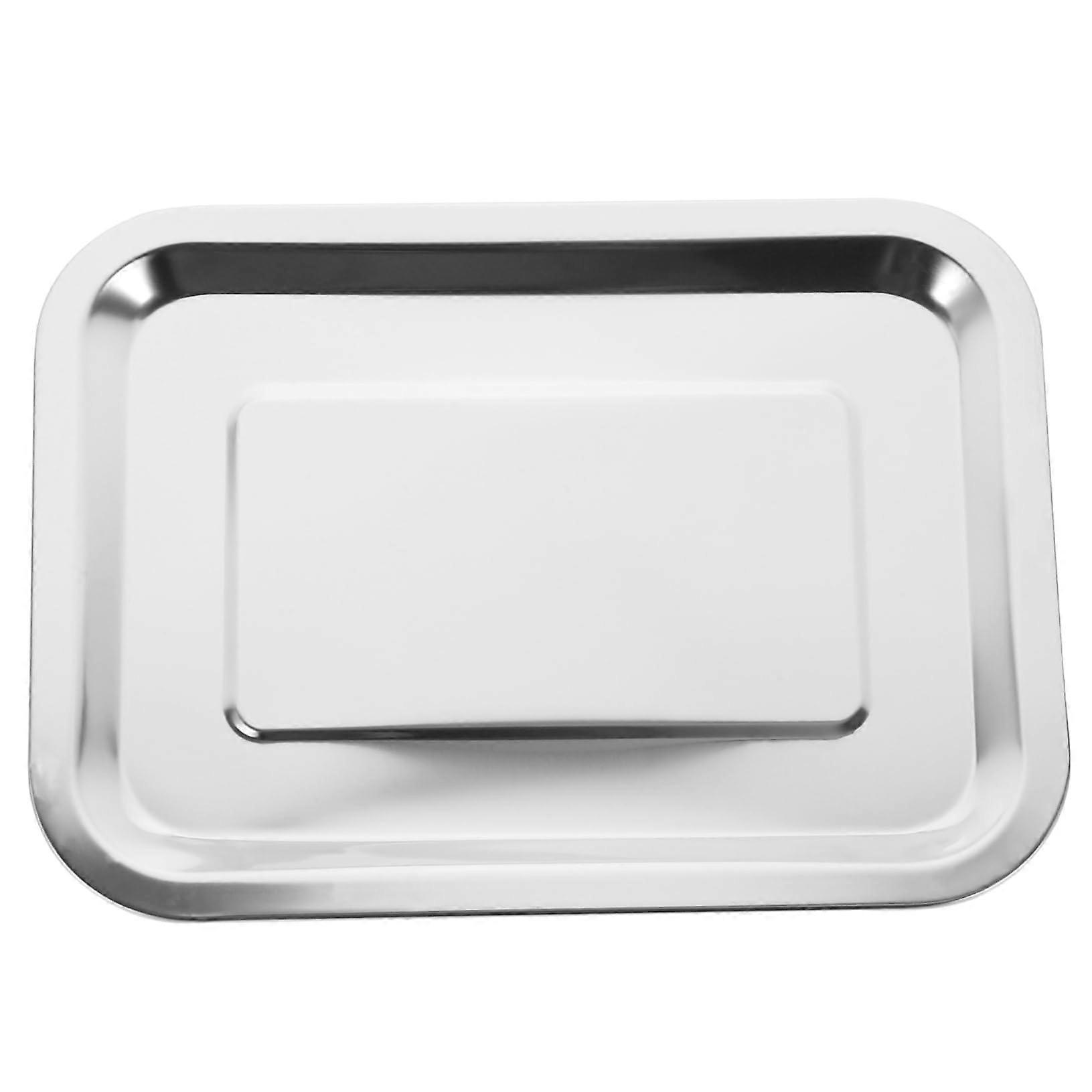 Stainless Steel Baking Tray 27x20cm 304 Rectangular Oven Pan for MultiPurpose Grilling and Baking