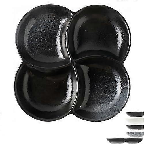 Portion Control Plate Ceramic Divided Plate for Adults 4 Section Tray Microwave Dishwasher Safe