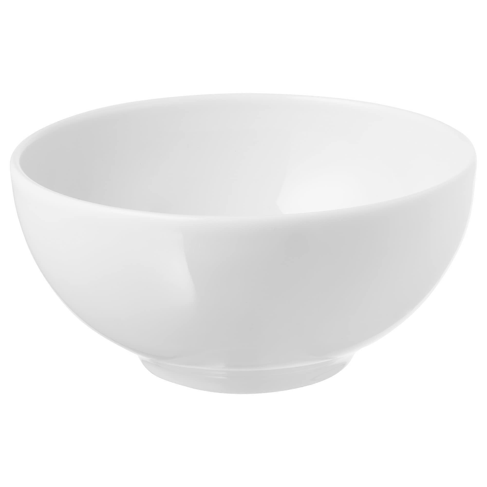 13 cm White Ceramic Bowl with Rounded Sides, Small Round Serving Bowl for Easy Clean