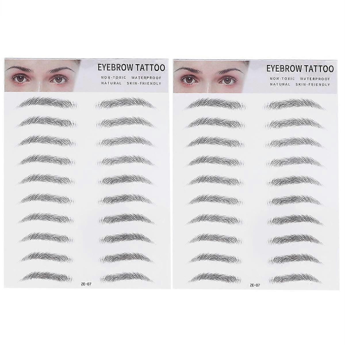 Eyebrow Transfer Stickers Imitation Eyebrow Tool for Makeup 4Pcs