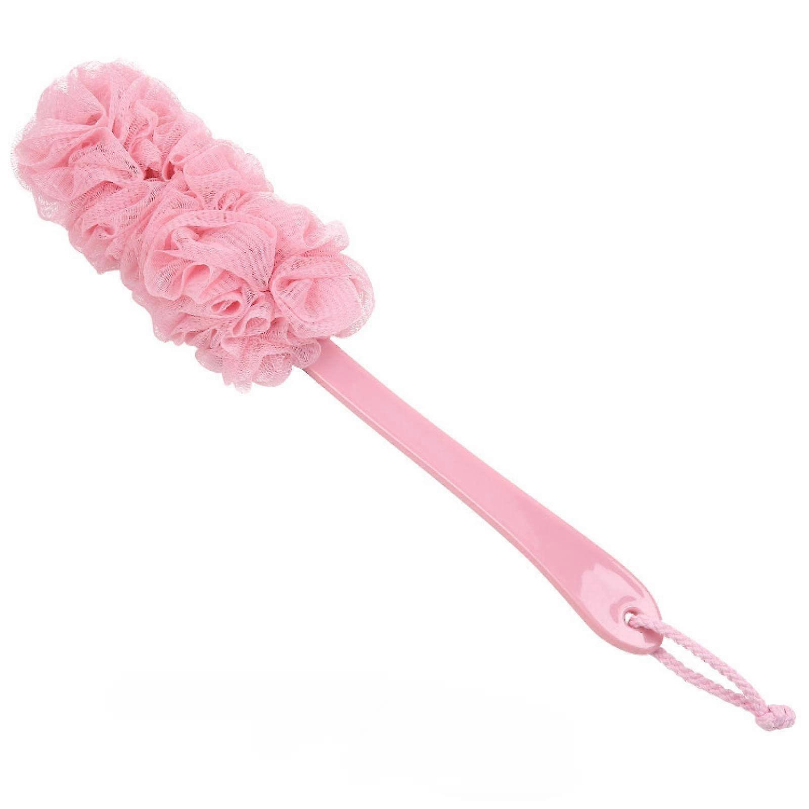 Bath Brush Long Handle Back Scrubber for Shower Full Back Coverage Lightweight Pink Adult Use