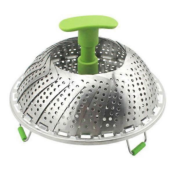 Foldable Steamer, Rustproof and Durable, 22.5cm When Expanded, Household Food Steaming Basket