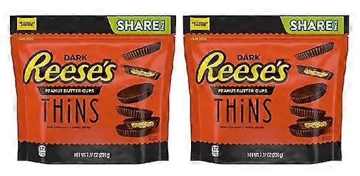 Reese's Peanut Butter Cups Thins Dark Chocolate Candy 2 Pack
