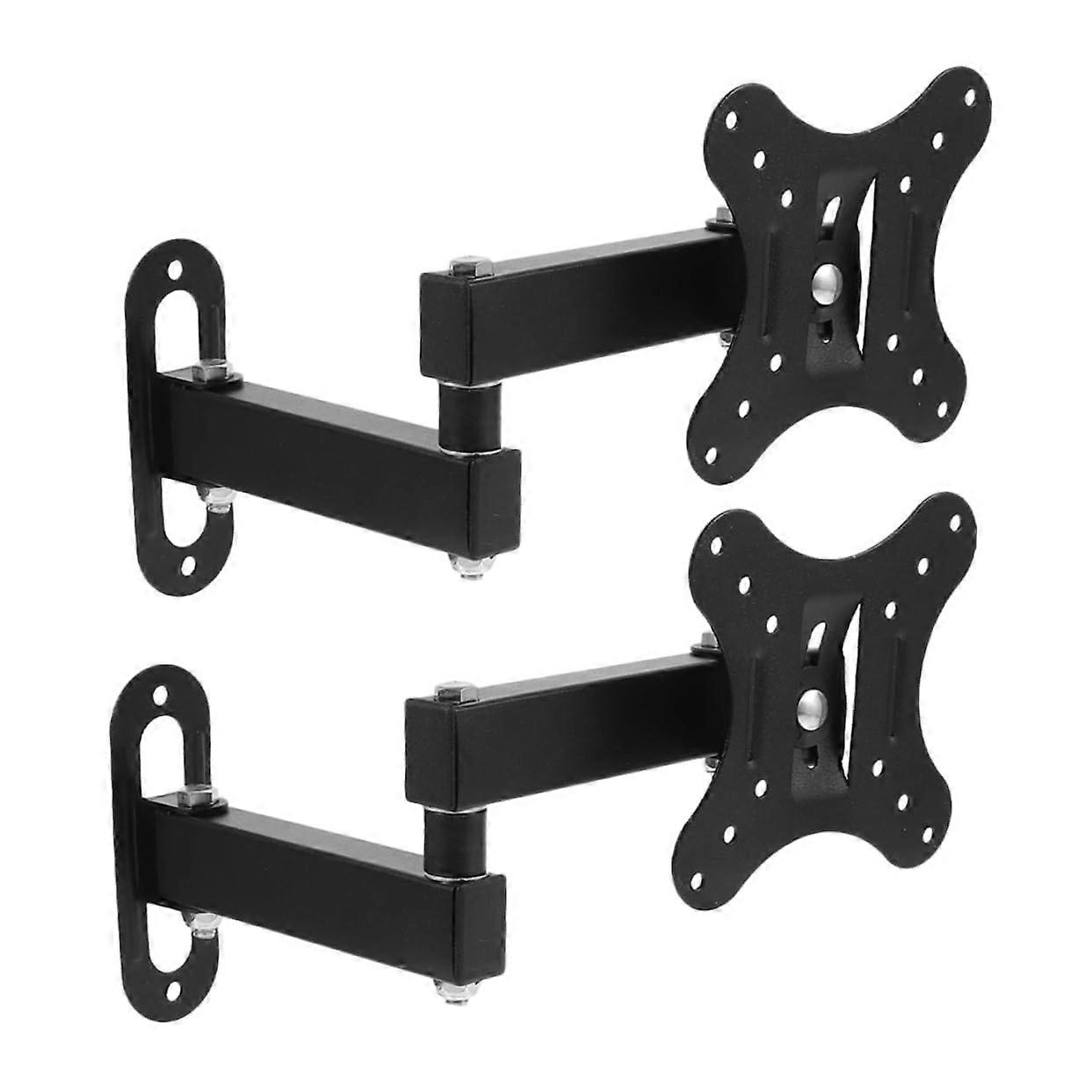 2pcs Adjustable TV Wall Mount Bracket with Tilt Rotation SpaceSaving Design for Monitors