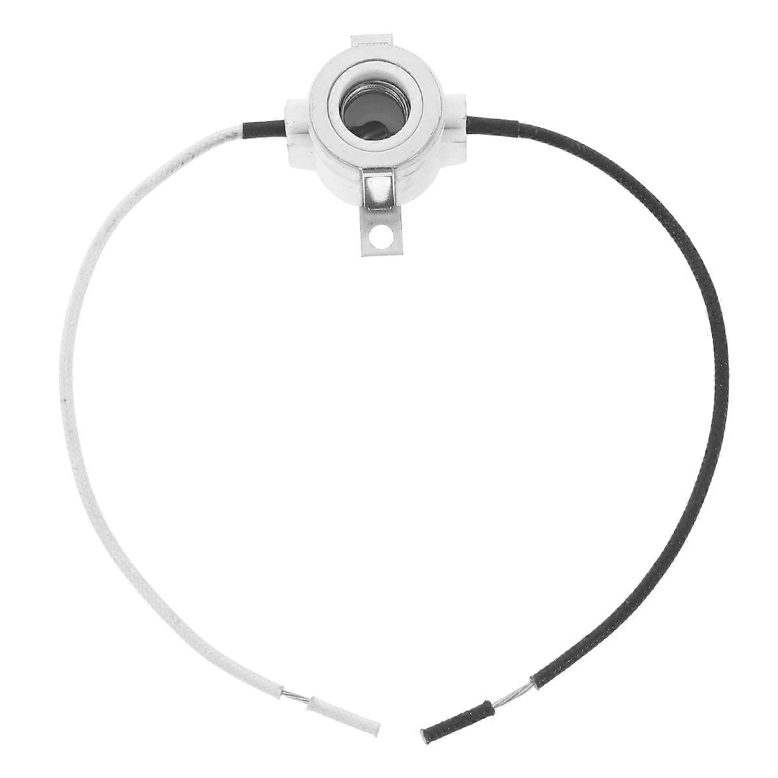 Ceramic Light Socket with Bracket Heavy Duty Screw Base with Wire Leads for E11 Pendant Light Replacement Parts