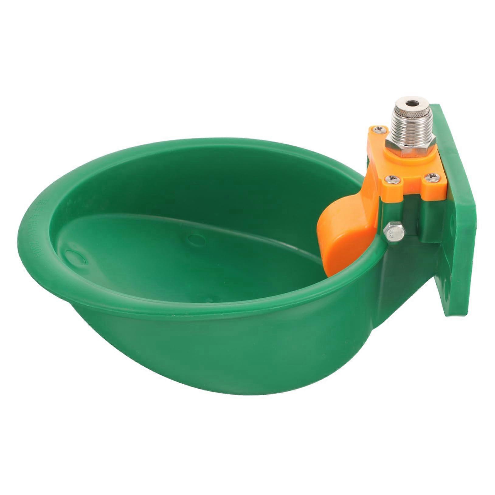 Automatic Livestock Waterer with Float Valve, Durable Plastic Bowl for Cattle Sheep Horses Farm Use
