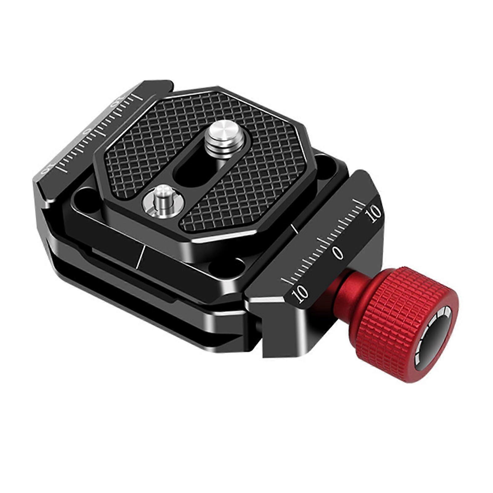 Camera Quick Release Plate Clamp Base Adapter 38mm for Tripod and Monopod Stabilizers Black