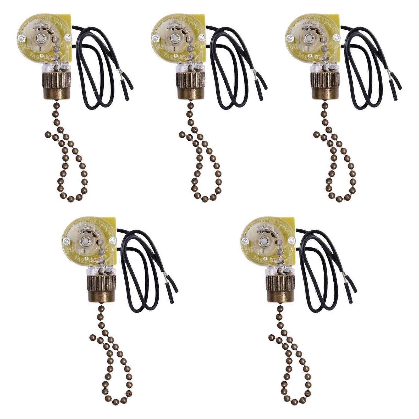 Ceiling Fan Pull Chain Switch Bronze Light Pull Chain Replacement for Zing Ear ZE109 with Beaded Chain