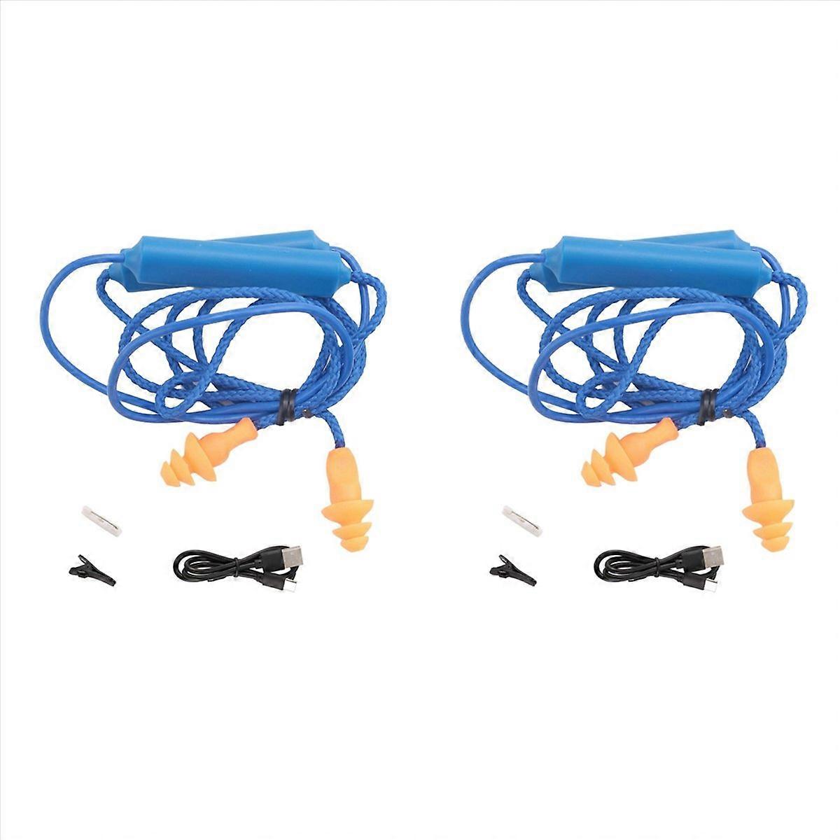 Earphone Bluetooth Ear Plugs for Work, Noise Suppression, Blue