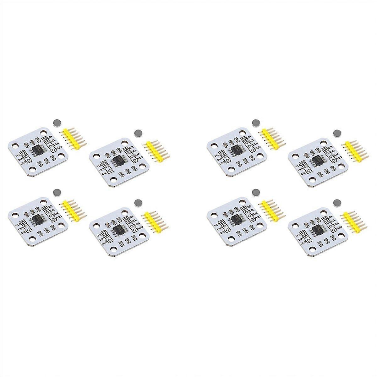 8Pcs AS5600 Magnetic Encoder Magnetic Induction Angle Measurement Sensor Module 12Bit High Precision