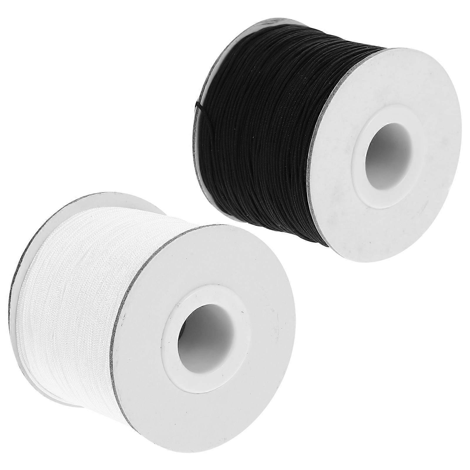 Nylon Beading Thread For Craft Projects 0.08cm Diameter Round Thread Gift Box Wrapping 2 Rolls