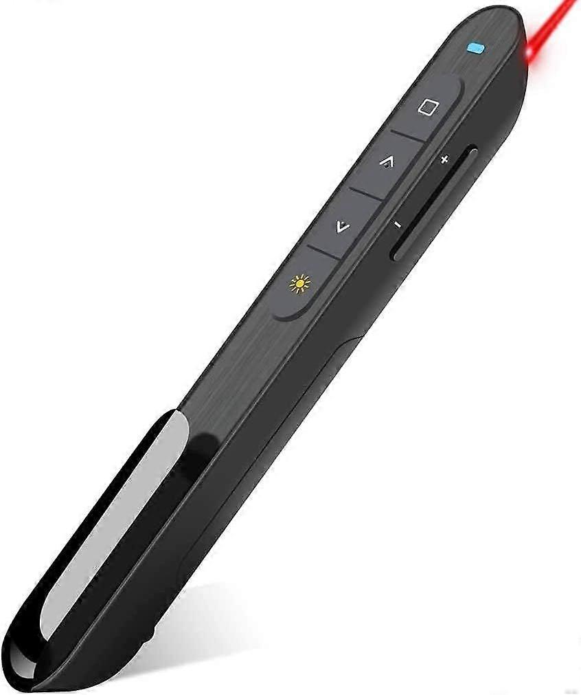 Wireless Presenter, Hyperlink Volume Control Presentation Clicker RF 2.4GHz USB PowerPoint Clicker Presentation Remote Control Pointer Slide Advan