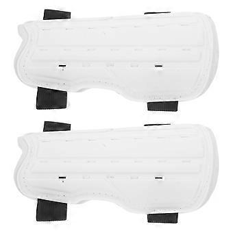 Shin Pads Soccer Shin Guards for Teenager 1Pair White Adjustable Soccer Gear