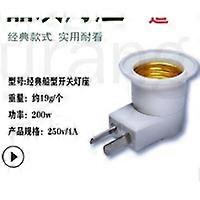 E27 LED threaded bulb holder adapter plastic replacement lamp base with switch US standard plug