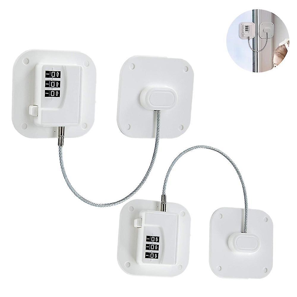 White Securing Device For Refrigerator Cupboard And Doors 1 Pack Door Strikes