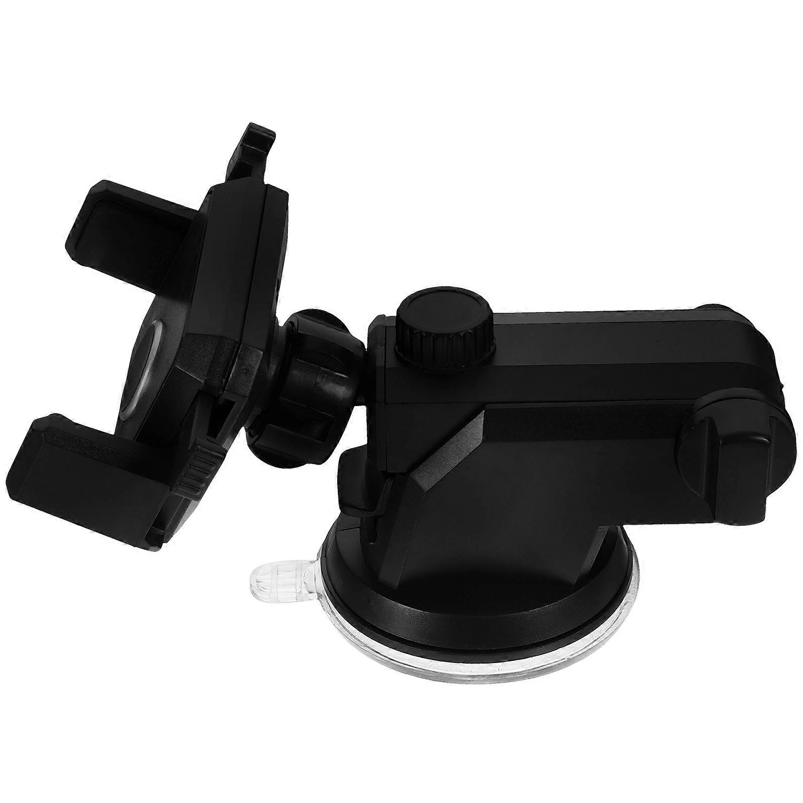 Black Car Phone Bracket Multifunctional Navigation Holder Clamp 1Pcs