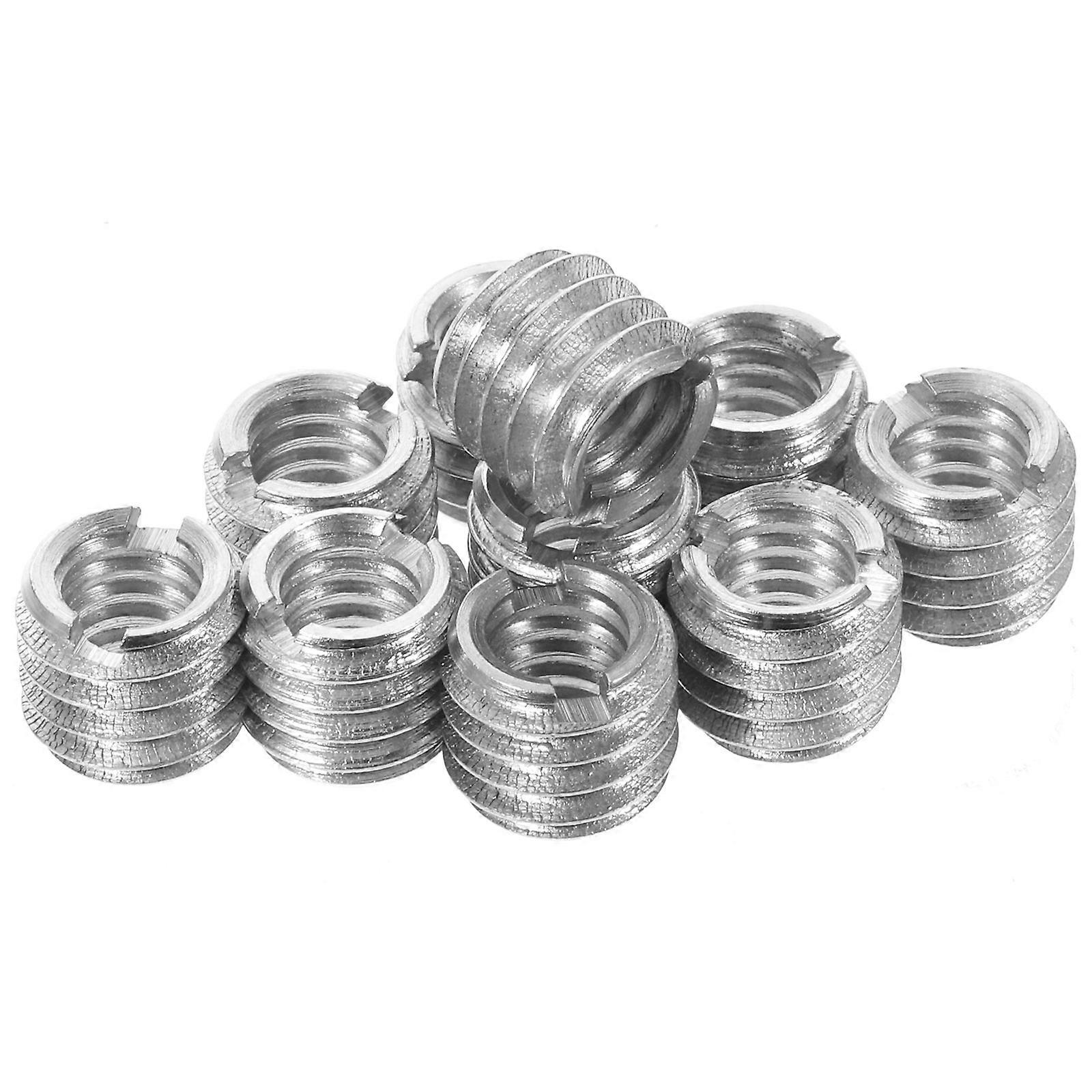 Microphone Stand Adapter Screw Thread Adapter for Camera 10Pcs Silver