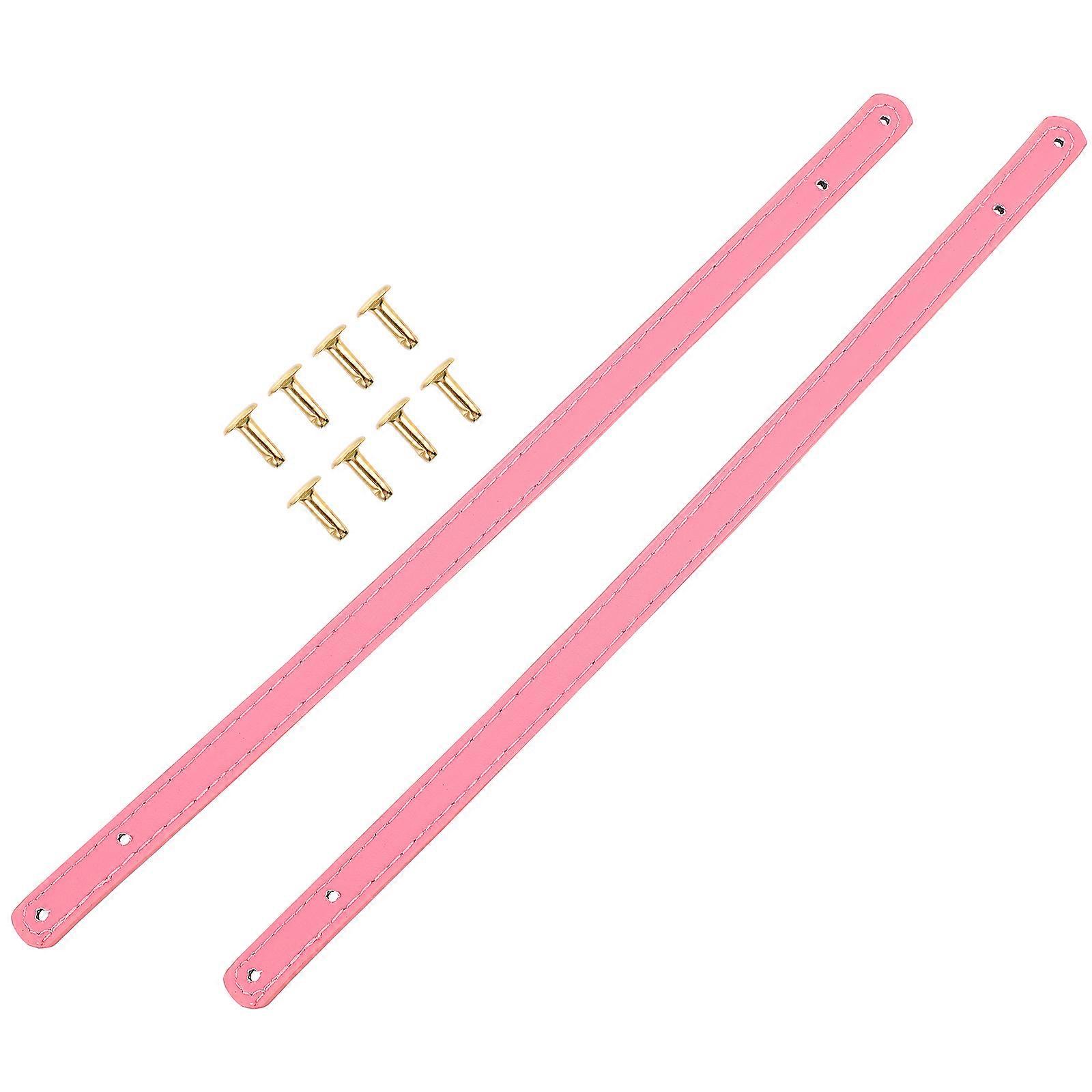 Pink PU Handbag Strap Replacement 1Pair Durable Handle Accessory
