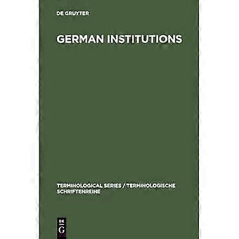 Tyske institutioner: Betegnelser, forkortelser, akronymer