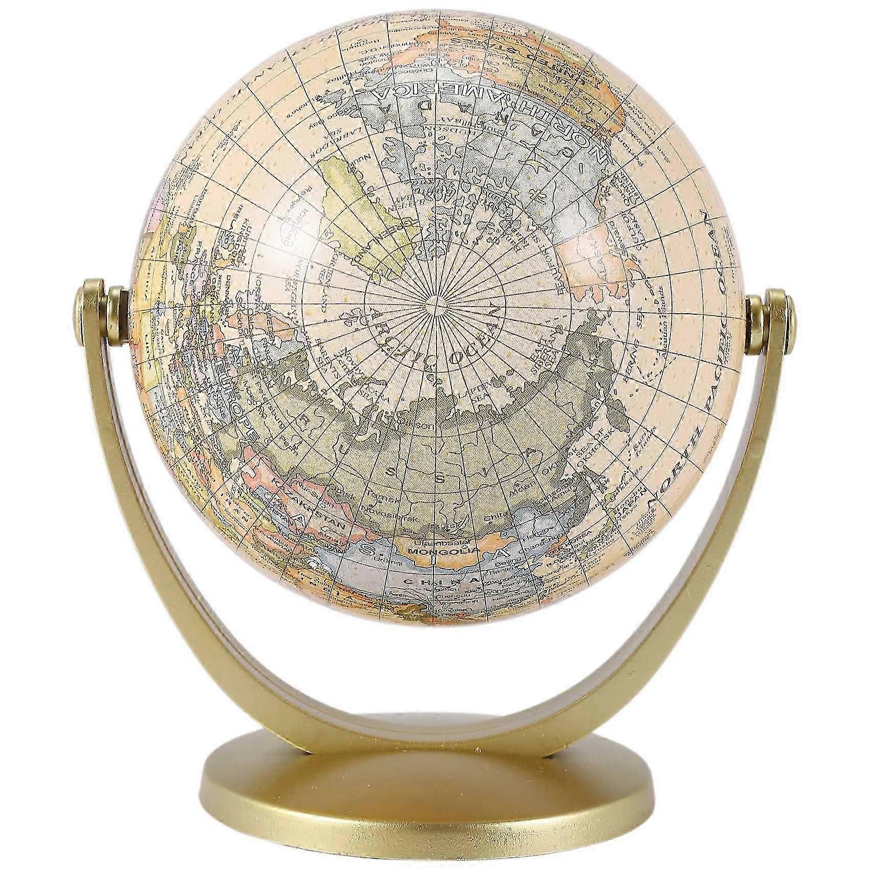 Vintage Rotating Globe Geography Educational Map