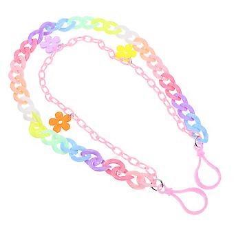Hip Hop Pants Chain Detachable Rainbow Links Punk Style For Men And Women For Parties Waist Chain For Jeans Skirts Backpacks
