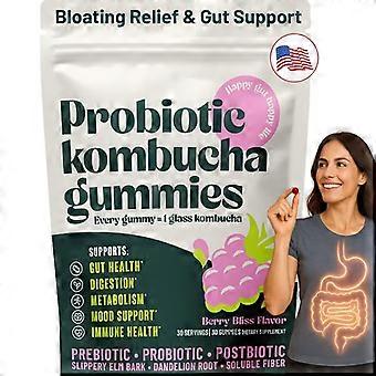Gomas saudáveis ​​com sabor de kombucha e nutrientes, pacote com 30 unidades - Escolha popular