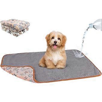 Waterproof Dog Blankets, 2 Pack Sofa Protector Fleece Flannel Puppy Blanket Soft Plush Reversible Throw Blanket for Small Dog Puppy Cat 30"20"(White+C