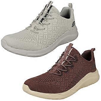 Ladies Skechers Slip On Casual Trainers Lite Groove 13350 - White Textile - UK Size 8 - EU Size 41 - US Size 11