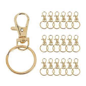 100PCS Swivel Clasps Lanyard Snap Hooks with Key Rings, Key Chain