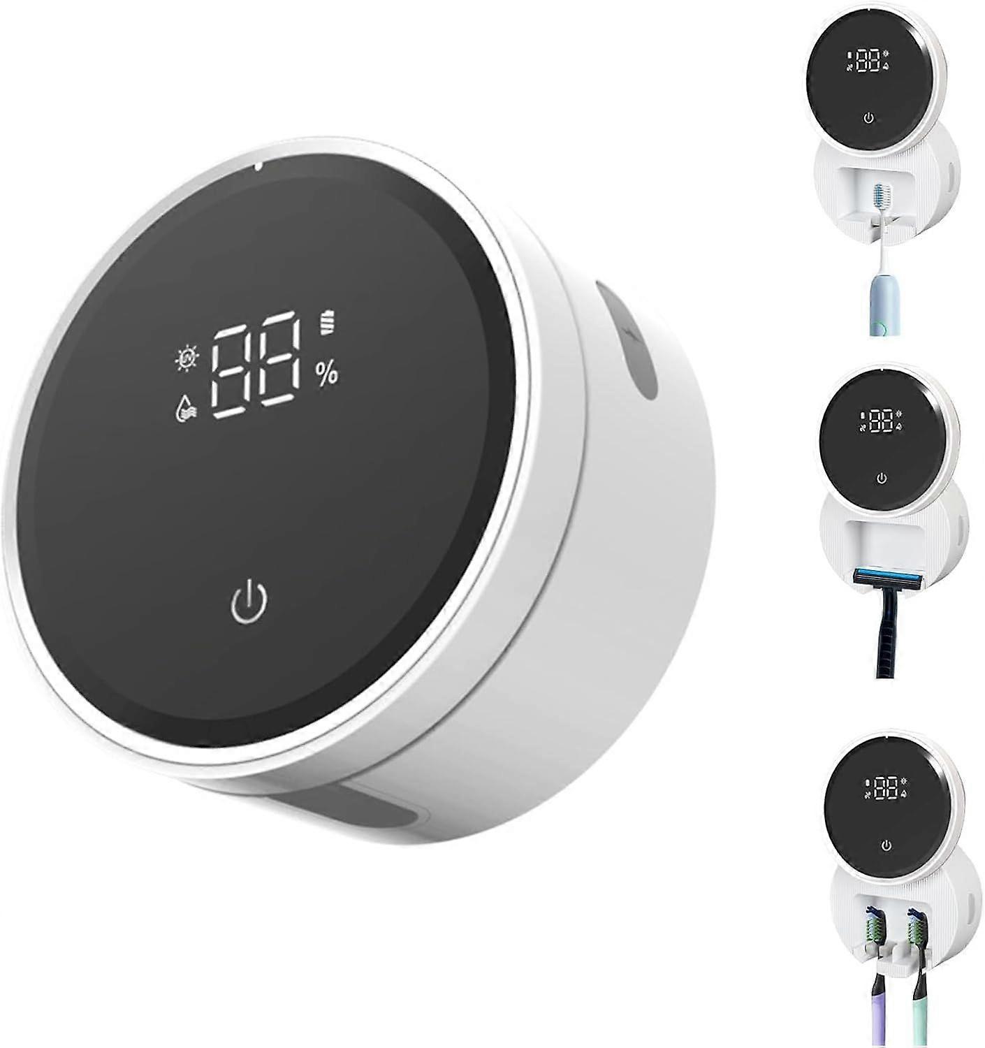 Smart UV Toothbrush Sterilizer, Portable Automatic Fast Drying Rechargeable Wall Mount