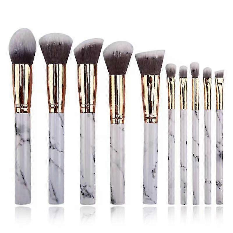 10 pcs Professional make-up brushes, - Marble