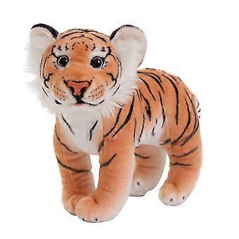 Realistic Tiger Plush Toy 30cm Stuffed Animal Doll, Soft Cartoon Standing Jungle Cat Plush Figure, Cute Wild Animal Plush Doll for Boys Room Decor, Sa