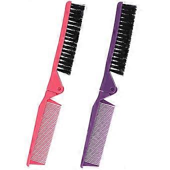 2pcs Hair Brush Travel Combs Portable Folding Combs Detangling Combs for Daily Use