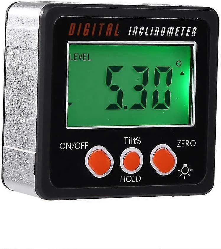 Angle Measure Horizontal Angle Digital Meter Inclinometer, Digital Electronic Level Box Magnetic Base Measuring Tools