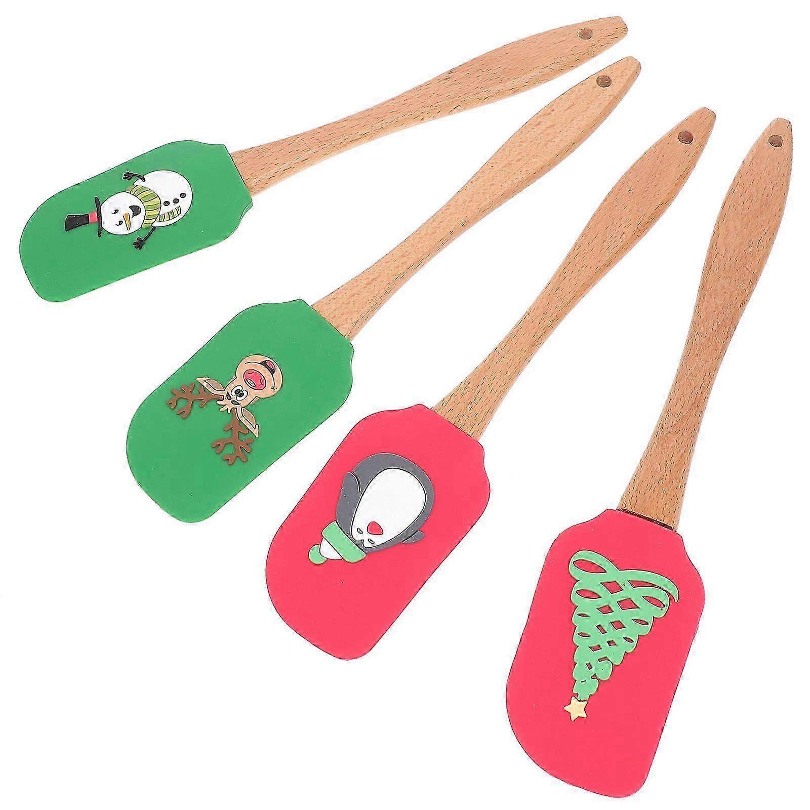Silicone Baking Cream Spatula Set 4Pcs for Baking and Cooking