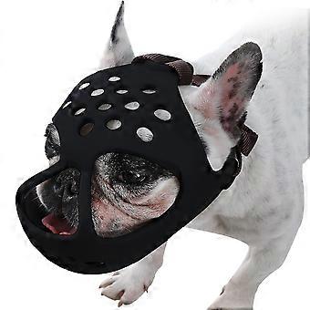 Dog Muzzle for Short Snout, Soft Frenchie Muzzle for Biting, Chewing, Licking for French Bulldogs Boston Terriers, Ideal for Flat-Faced Aggressive Dog