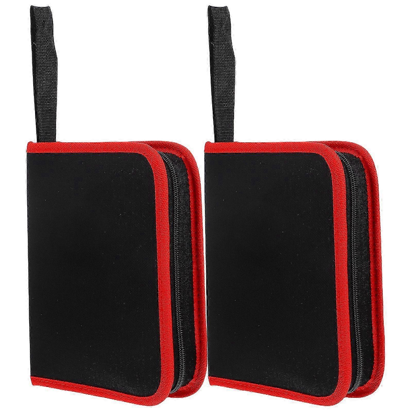 2pcs Multi-Use Drill Bits Bag Bits Carrier Bag Zippered Bits Storage Pouch Handheld Bit Pouch Drilling Bit Accessory Pouch compatible with Bits