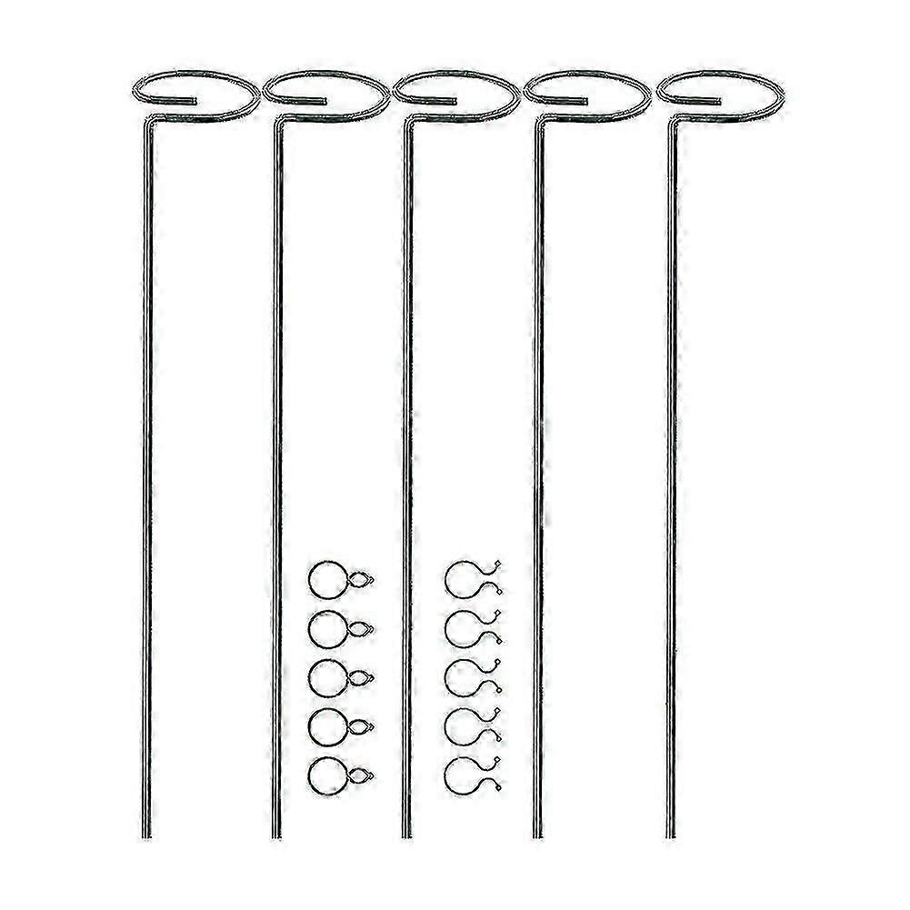 5pack Garden Support Metal Single Stem Support Stick