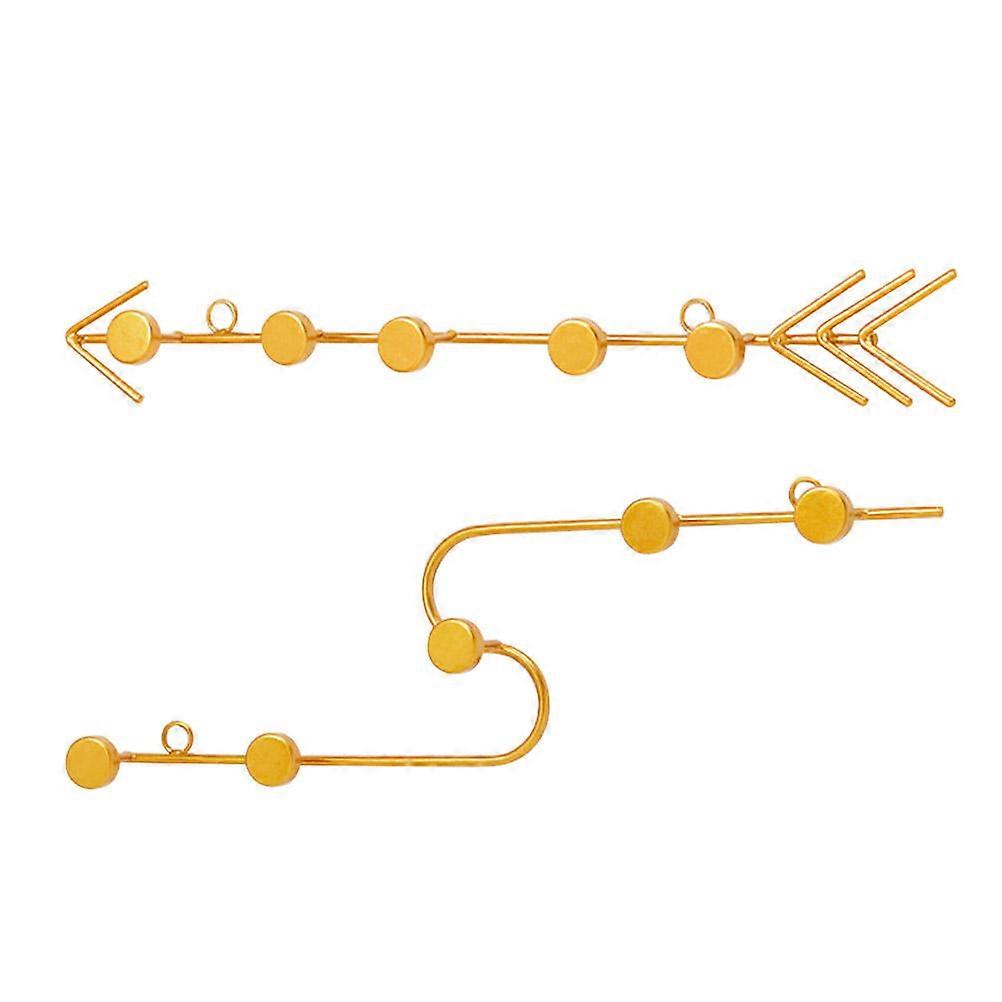 Multi-Functional Hook for Storage 2Pcs Wall-Mounted Iron Hanging Rack
