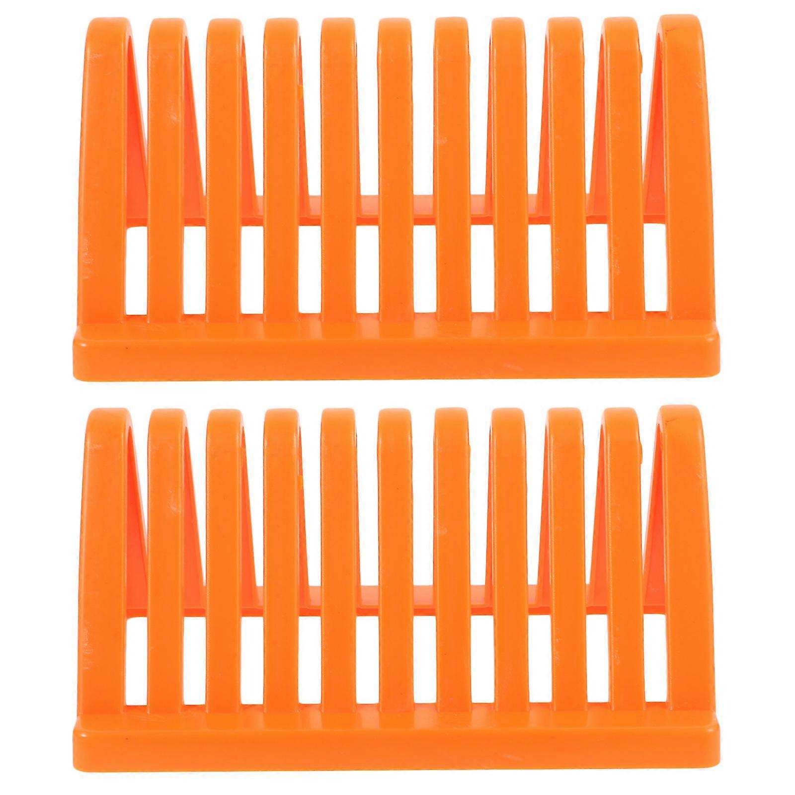 2Pcs Microscope Slides Staining Racks Laboratory Microscope Slides Rack Plastic Microscope Slides Rack
