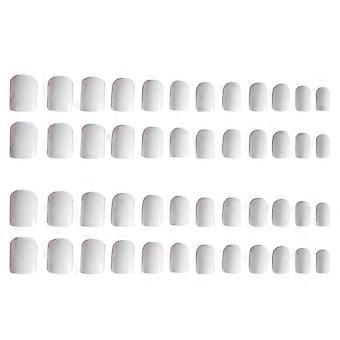 2 Boxes White Fake Nail Tips Lovely Wearable False Nails Nail Art Patches