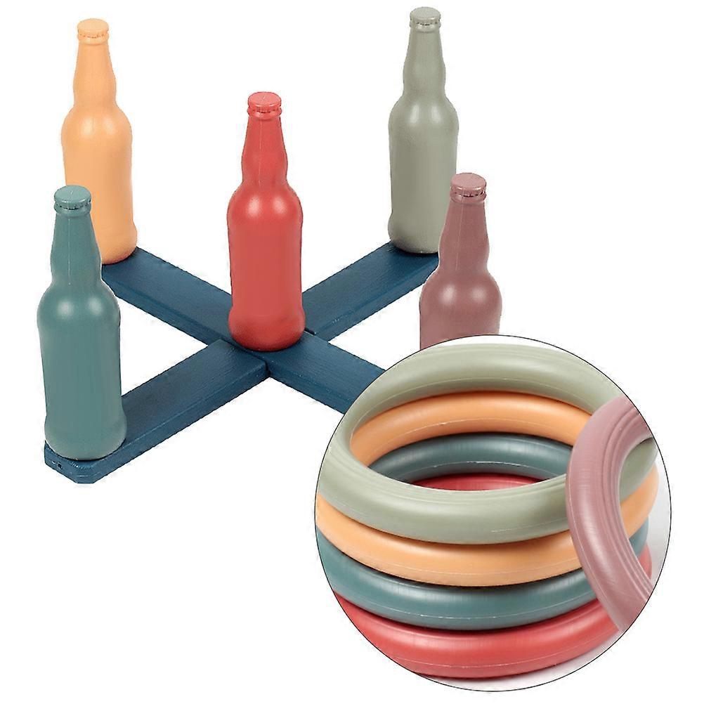 1 Set Interactive Ring Toss Game Toy Interactive Kids Bottle Ring Tossing Toy