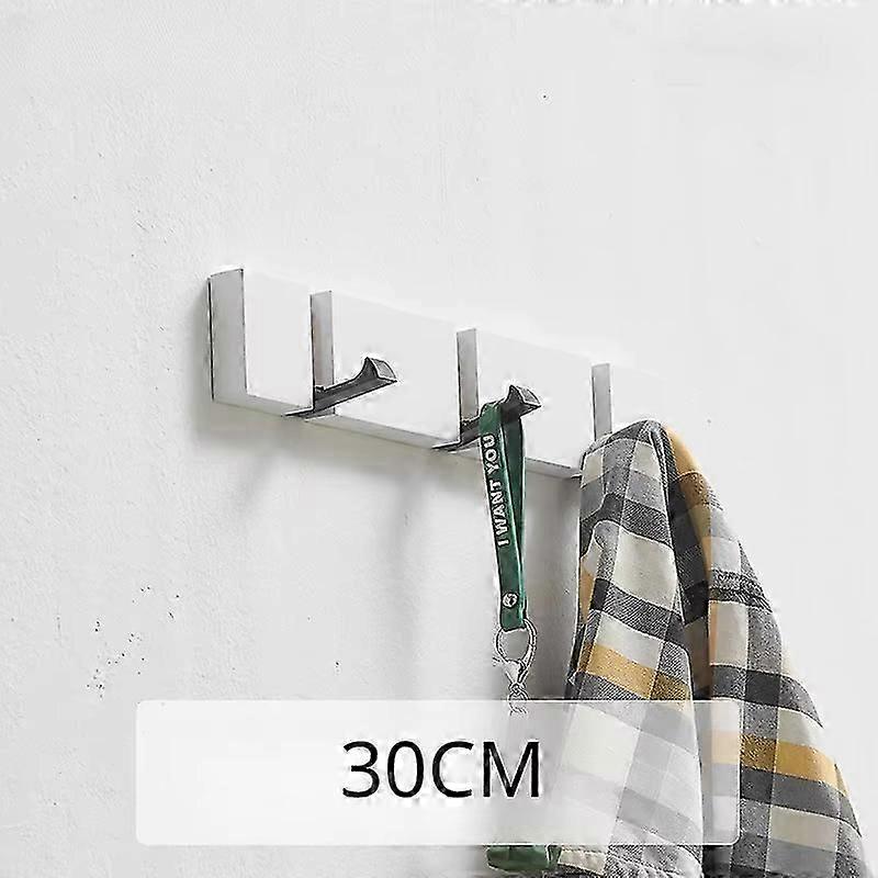 Wall Coat Hook with 4 Retractable Hooks, Wall Coat Rack, Natural