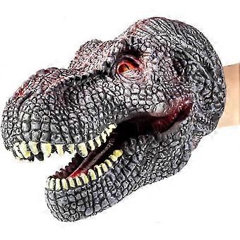 Dinosaur Hand Puppets - Soft Rubber Dinosaur Glove - Realistic Puppet for Kids Boys Girls Adult Party Favor Gift Imaginative T Rex(Black)