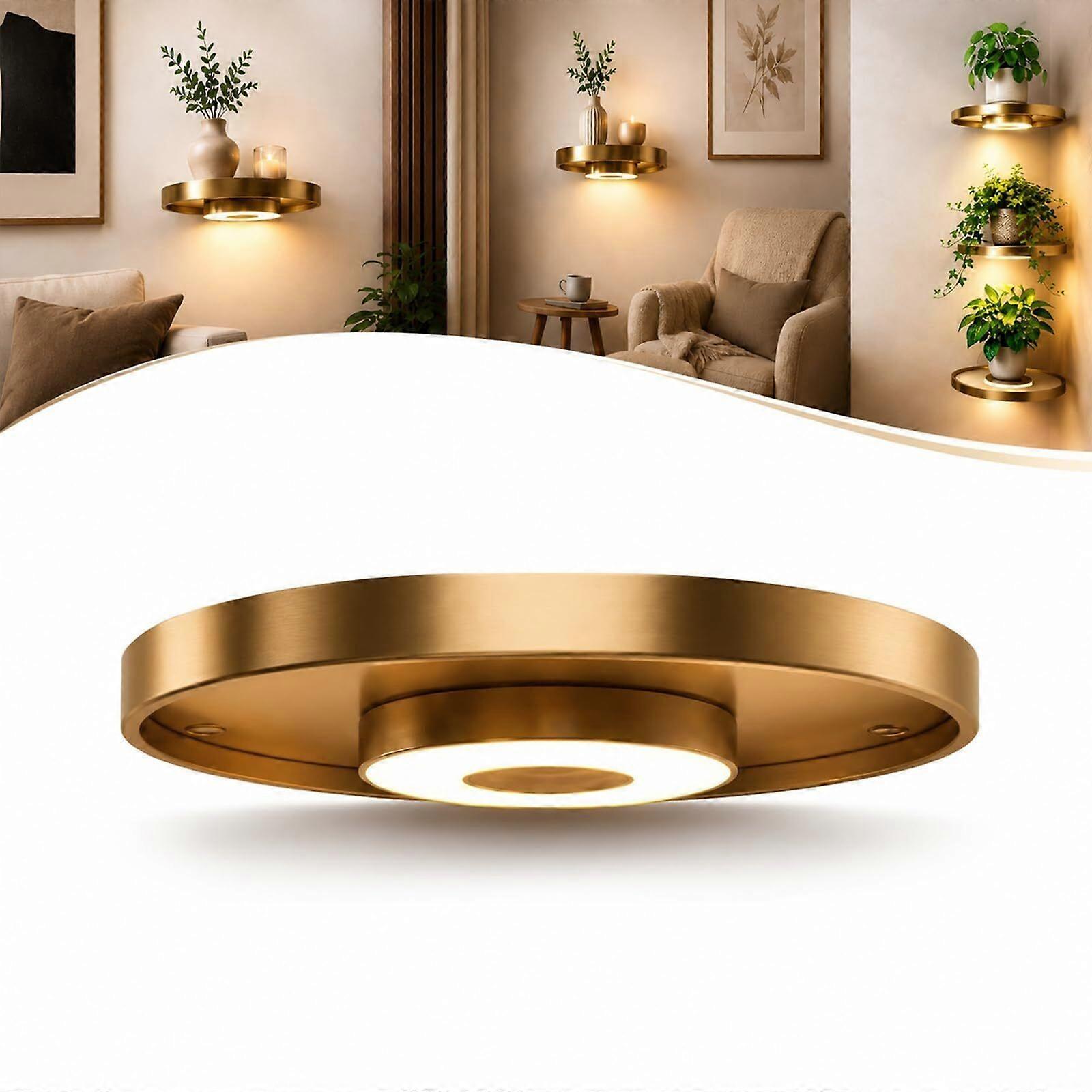 Floating Wall Shelf with Built-in Ambient LED Light